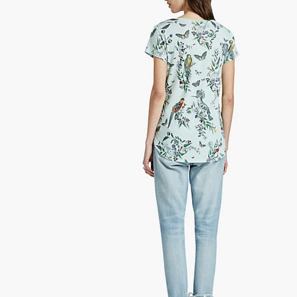 Lucky Brand Mint Short-Sleeve Parrot Print Tee - Picture 3 of 3